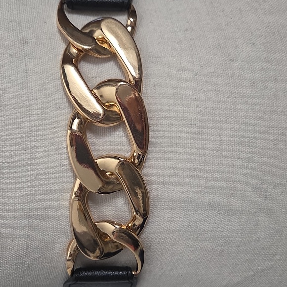 Stretchy Black Chain Decor Belt - Picture 4 of 5